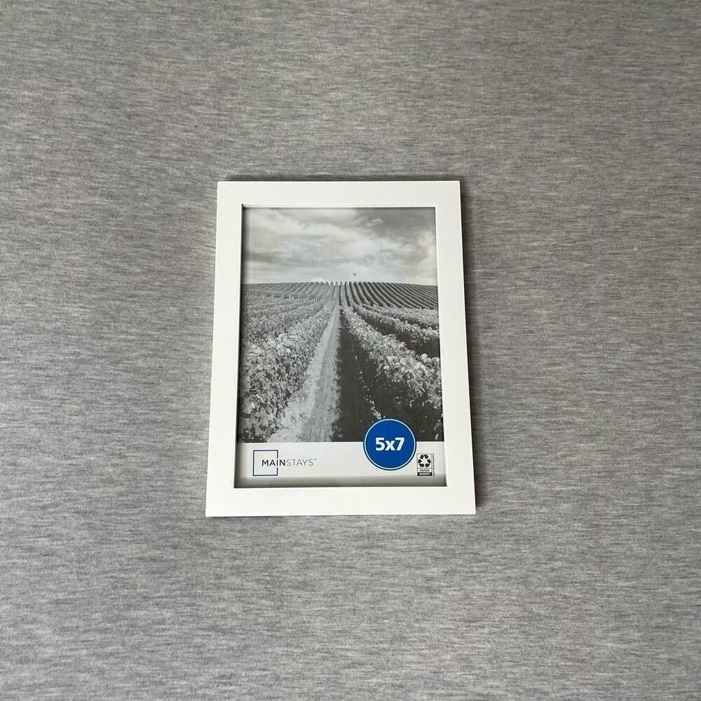 Mainstays White Plastic Trim Picture Frame, 5x7 in.